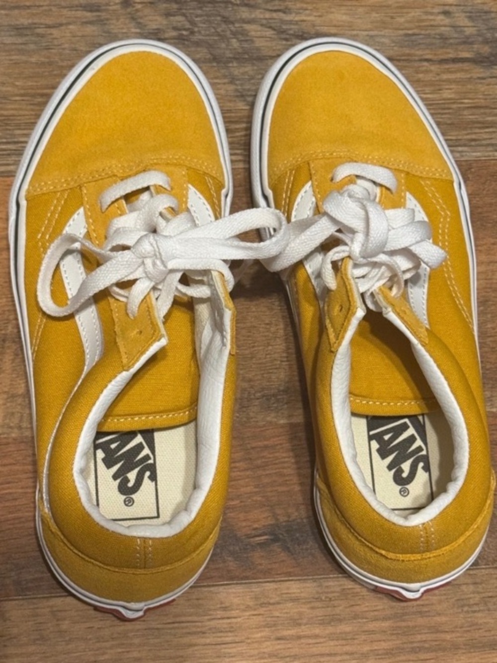 Vans Kids Yellow and White Old Skool Sneakers